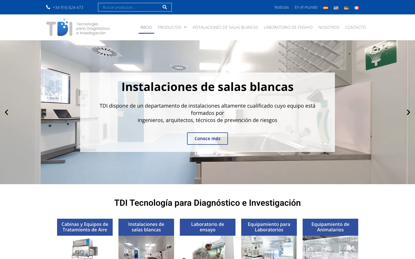 Captura de la web de TDI